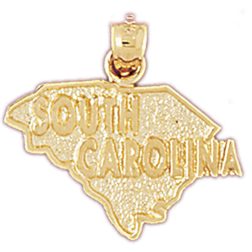 14k Yellow Gold South Carolina Charm