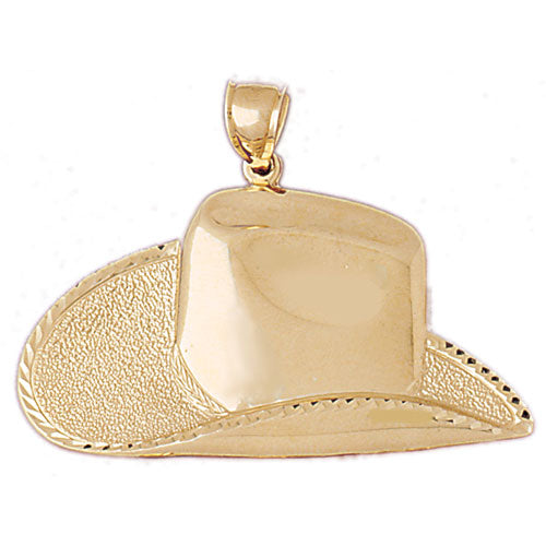 14k Yellow Gold Cowboy Hat Charm