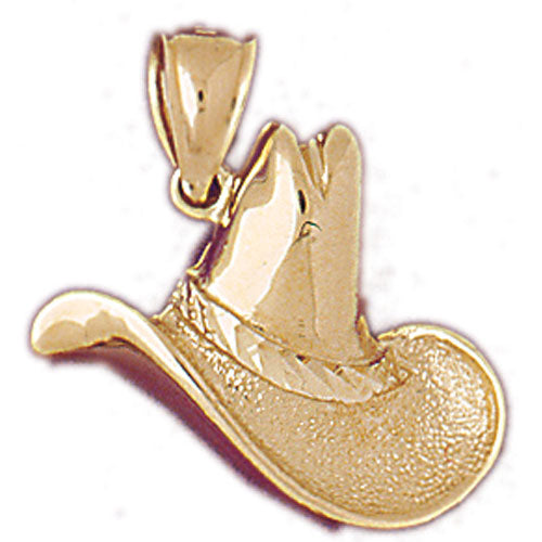 14k Yellow Gold Cowboy Hat Charm — Dazzlers Inc