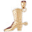 14k Yellow Gold 3-D Cowboy Boot Charm