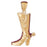 14k Yellow Gold Cowboy Boots Charm