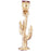 14k Yellow Gold 3-D Cactus Charm