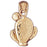 14k Yellow Gold 3-D Cactus Charm