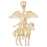 14k Yellow Gold Indian Eagle Charm