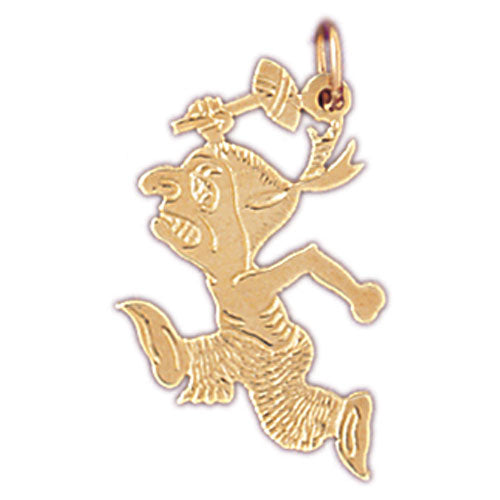 14k Yellow Gold Indian Charm
