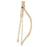 14k Yellow Gold 3-D Bow and Arrow Charm