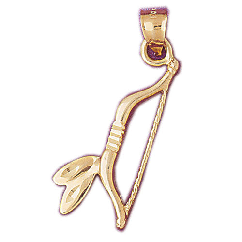 14k Yellow Gold Bow Charm