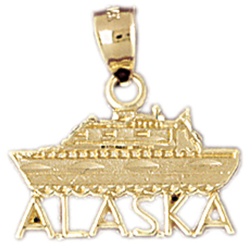 14k Yellow Gold Alaska Charm