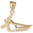 14k Yellow Gold Sled Charm