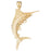 14k Yellow Gold Marling 3-D Charm