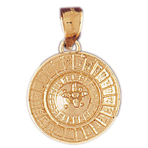 14k Yellow Gold Roulette Charm