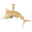 14k Yellow Gold Marling 3-D Charm