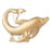 14k Yellow Gold Dolphins Charm