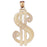 14k Yellow Gold Dollar Sign Charm