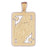 14k Yellow Gold Playing Cards, Queen of Hearts Charm