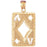 14k Yellow Gold Playing Cards, Ace of Diamonds Charm