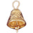 14k Yellow Gold 3-D Christmas Bell Charm