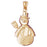 14k Yellow Gold Snow Man Charm