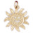 14k Yellow Gold Sun Charm