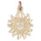 14k Yellow Gold Sun Charm