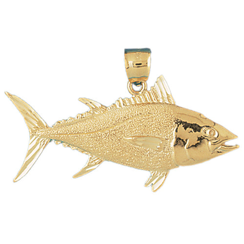 14k Yellow Gold Tuna Charm