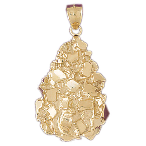 14k Yellow Gold Nugget Charm — Dazzlers Inc