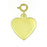 14k Yellow Gold Heart Handcut Charm