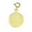 14k Yellow Gold Round Handcut Charm