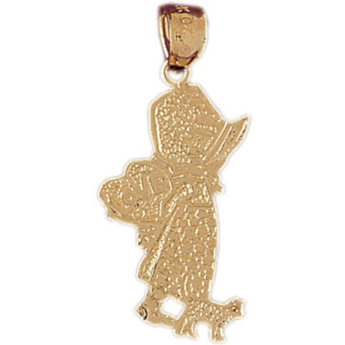 14k Yellow Gold Baby Girl with Bonnet Charm