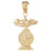 14k Yellow Gold Baby on Weighing Machine Charm