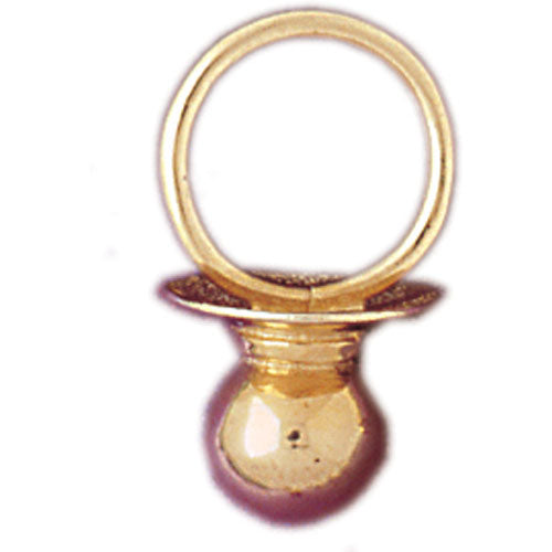 14k Yellow Gold 3-D Pacifier Charm