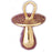 14k Yellow Gold 3-D Pacifier Charm