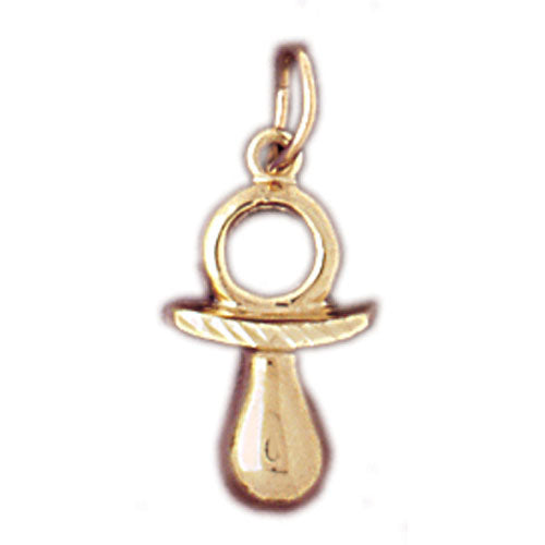 14k Yellow Gold Pacifier Charm