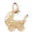 14k Yellow Gold Baby Stoller Charm