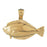 14k Yellow Gold Halibut Charm