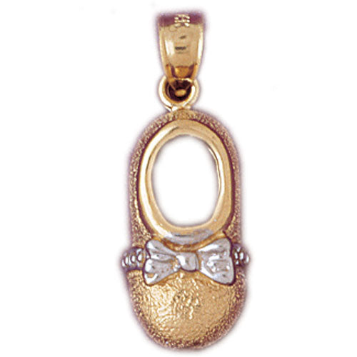 14k Yellow Gold Baby Booty, Shoe Charm