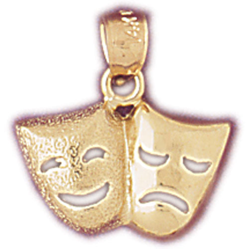 14k Yellow Gold Drama Mask, Laugh Now, Cry Later Charm — Dazzlers Inc