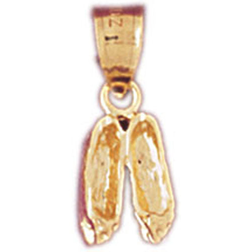14k Yellow Gold Dance Shoes Charm