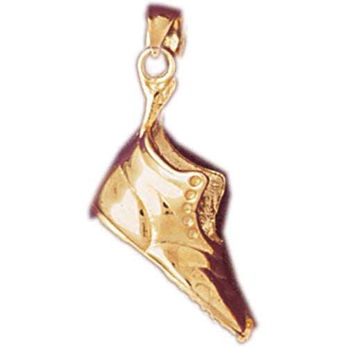 14k Yellow Gold 3-D Boot Charm
