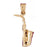 14k Yellow Gold 3-D Saxophone Charm