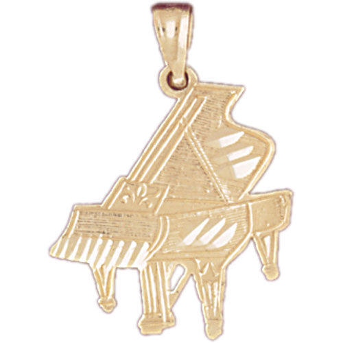 14k Yellow Gold Piano Charm