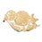 14k Yellow Gold Dolphin, Sand Dollar, Starfish, and Shell Charm
