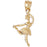 14k Gold Two Tone Ballerina Charm