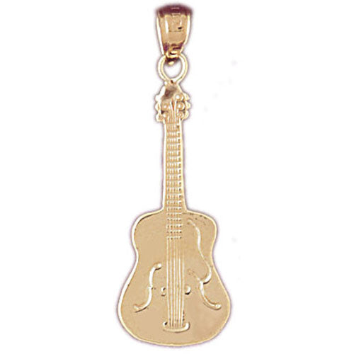 14k Yellow Gold Accoustic Guitar Charm