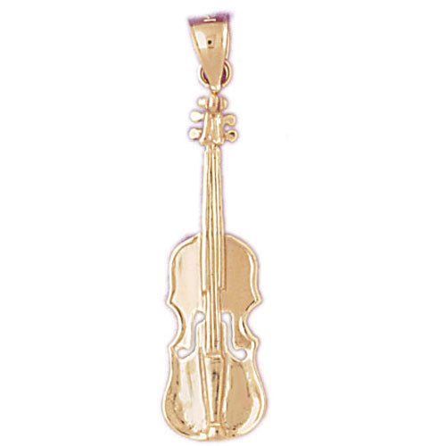 14k Yellow Gold Violin, Viola Charm