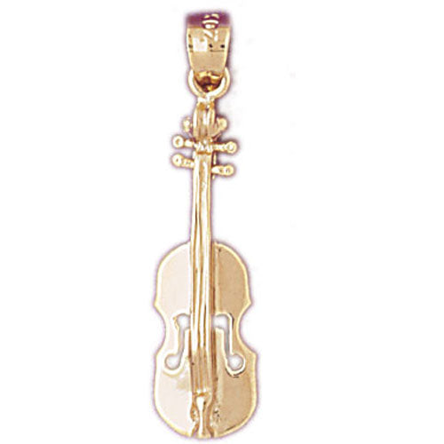 14k Yellow Gold Violin, Viola Charm