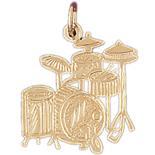 14k Yellow Gold Drums Charm