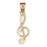 14k Yellow Gold Treble Clef Charm