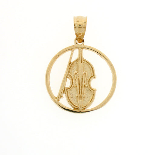 14k Yellow Gold Viola, Violin Charm