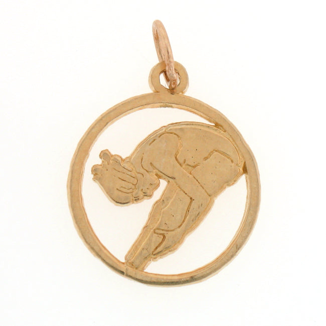 14k Yellow Gold Gymnist Charm